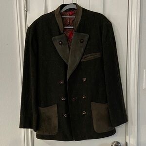Men Trachten Jacket Double-Breasted Jacket - Dark Green in very good condition